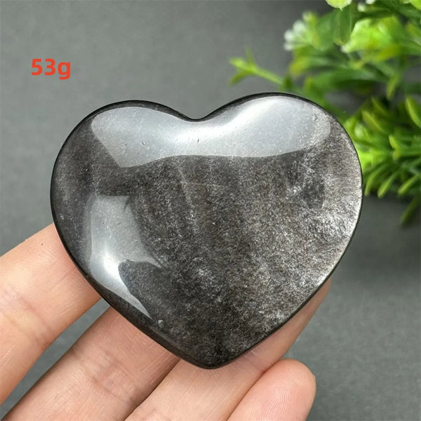 Silver Obsidian Quartz Heart-ToShay.org