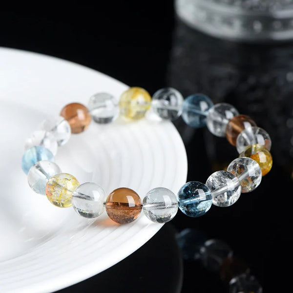 Rainbow Topaz Bead Bracelet-ToShay.org