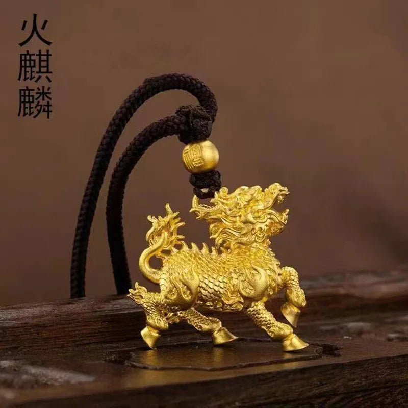 Gold Kirin Pendant-ToShay.org