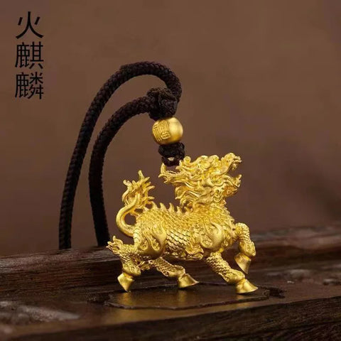 Gold Kirin Pendant-ToShay.org