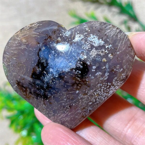 Yellow Hair Agate Heart-ToShay.org