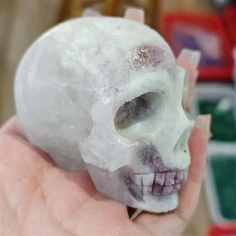 Pink Tourmaline Skull-ToShay.org