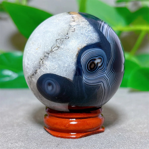Black Silk Agate Ball-ToShay.org