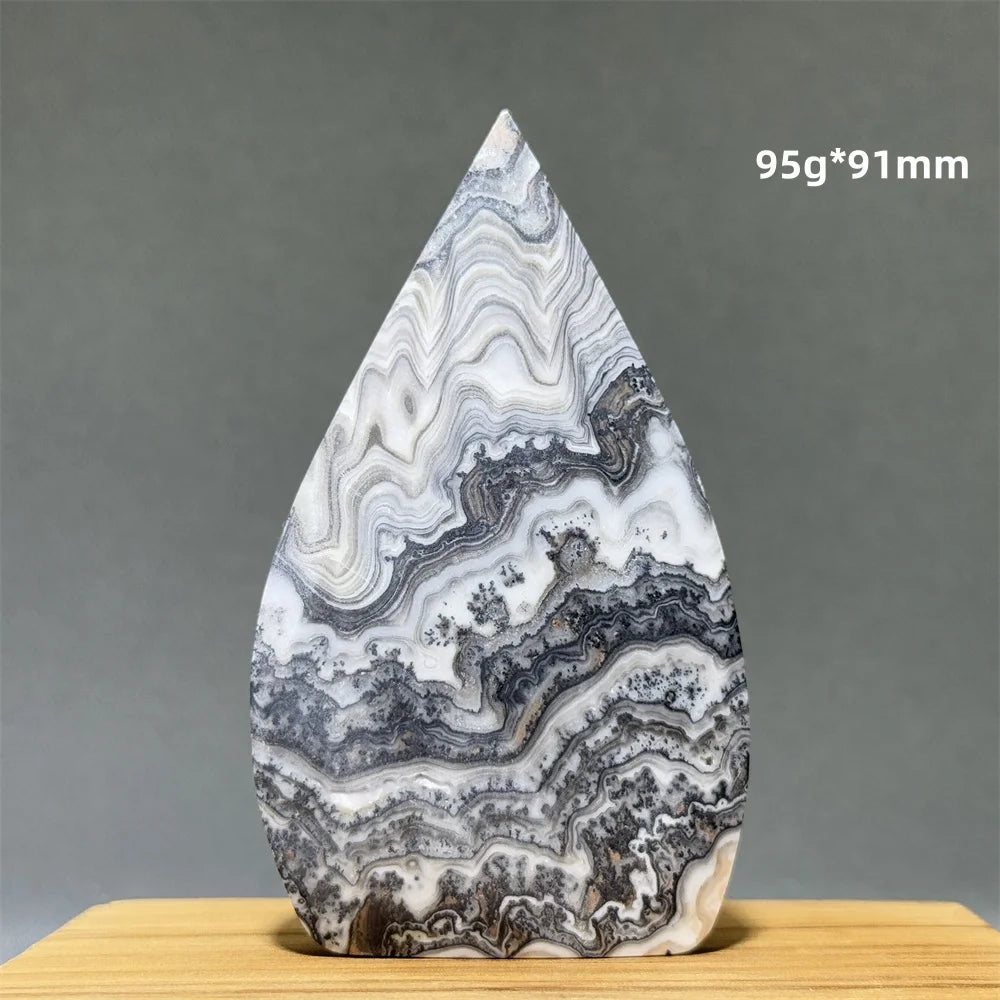 Grey Striped Agate Torch-ToShay.org