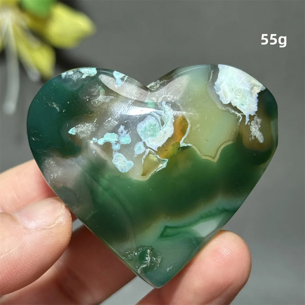 Green Cherry Agate Heart-ToShay.org