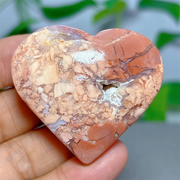 Orange Sakura Jasper Heart-ToShay.org