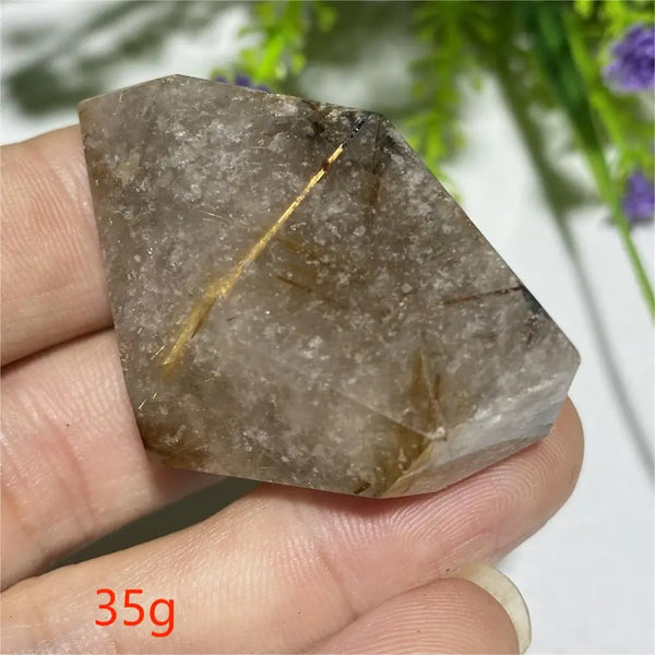 Gold Rutilated Hair Crystal-ToShay.org