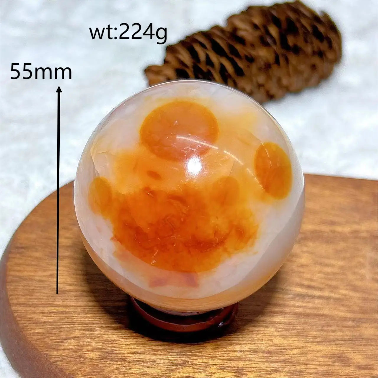 Red Carnelian Quartz Ball-ToShay.org