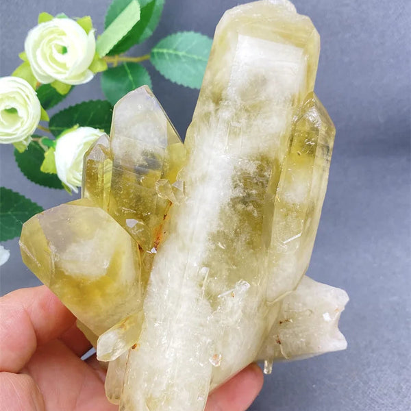 Yellow Quartz Cluster Crystal-ToShay.org