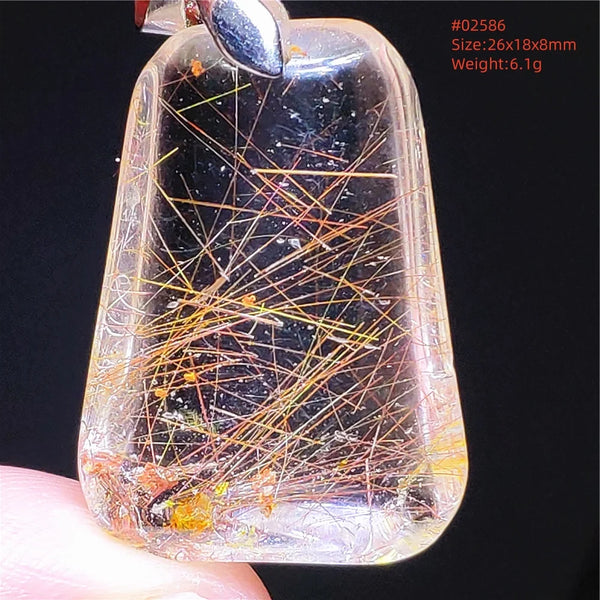 Gold Rutilated Quartz Pendant-ToShay.org