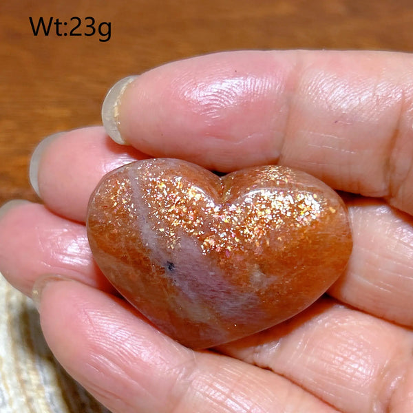 Orange Sunstone Heart-ToShay.org