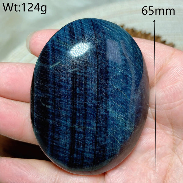 Blue Tiger Eye Palm Stone-ToShay.org