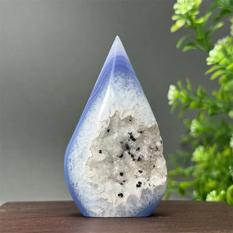Blue Agate Geode Torch-ToShay.org