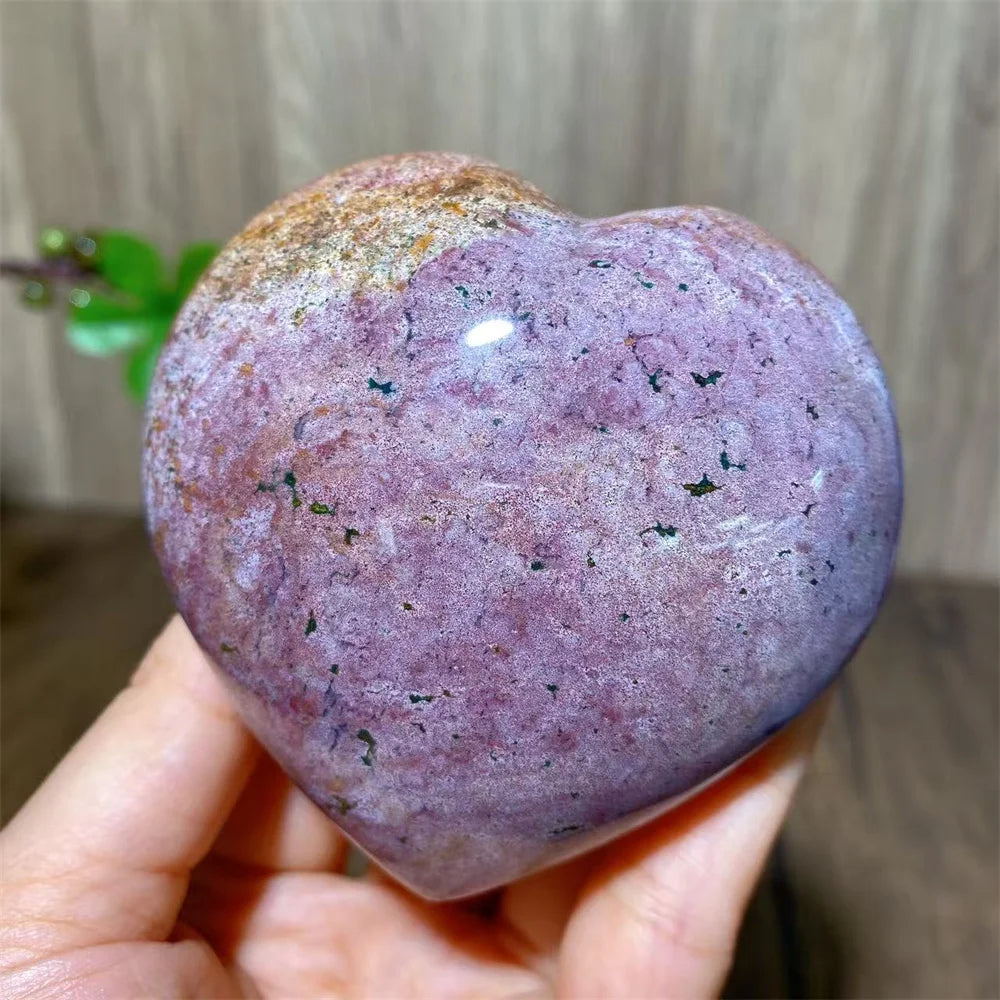Purple Ocean Jasper Heart-ToShay.org