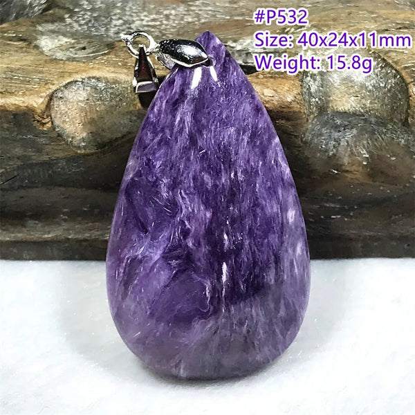 Purple Charoite Pendant-ToShay.org