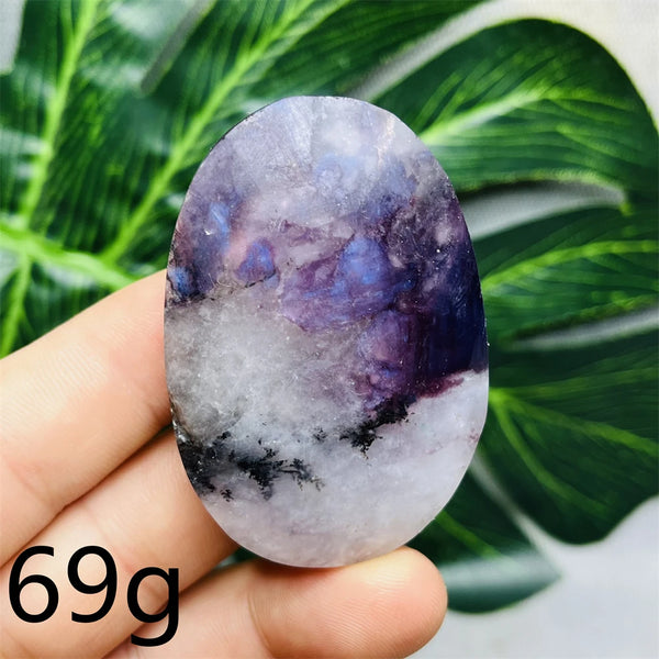 Purple Mica Crystal Palm Stone-ToShay.org