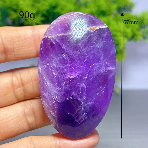 Purple Amethyst Palm Stone-ToShay.org