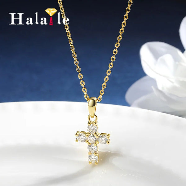 Gold Cross Pendant Necklace-ToShay.org