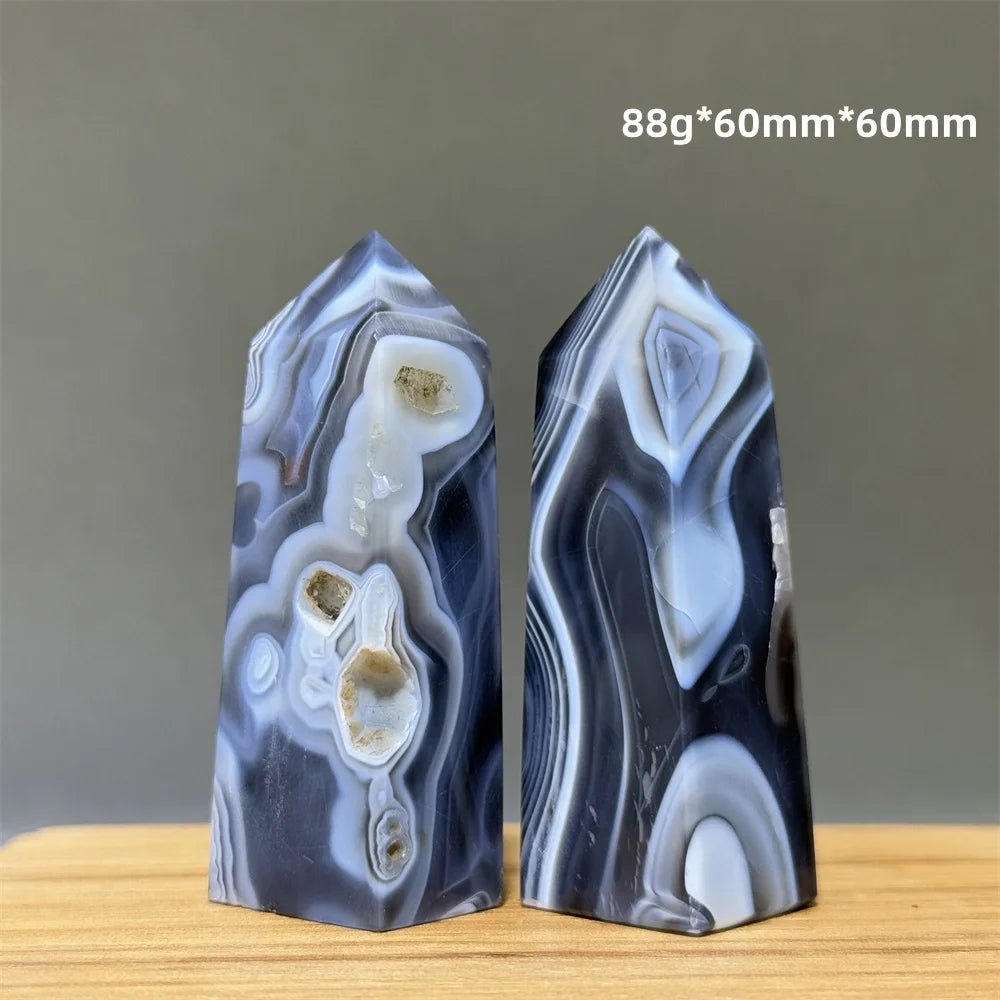Blue Striped Agate Tower-ToShay.org