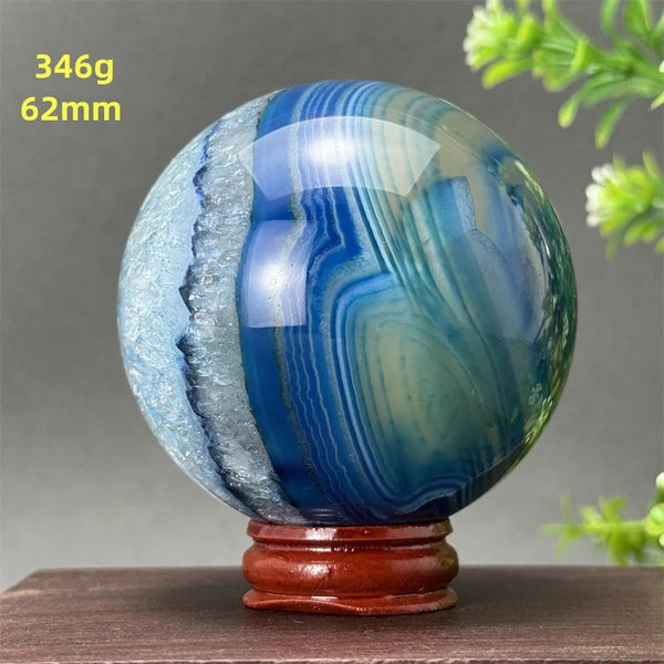 Blue Agate Ball-ToShay.org