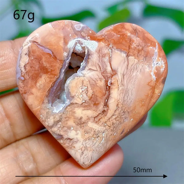 Orange Sakura Jasper Heart-ToShay.org