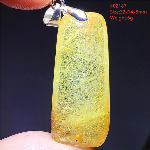 Gold Rutilated Quartz Pendant-ToShay.org