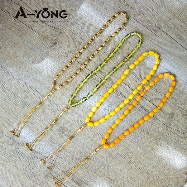 Yellow Amber Prayer Beads-ToShay.org