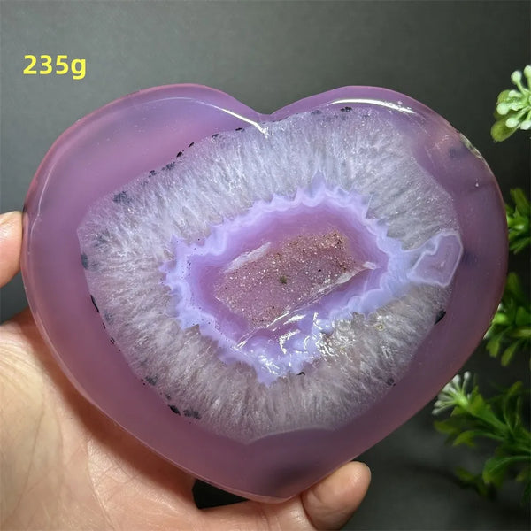 Pink Agate Geode Heart-ToShay.org