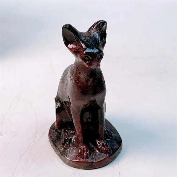 Red Garnet Egyptian Cat Statue-ToShay.org
