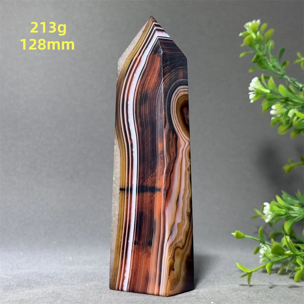 Black Red Striped Agate Obelisk-ToShay.org