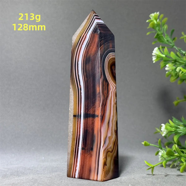 Black Red Striped Agate Obelisk-ToShay.org