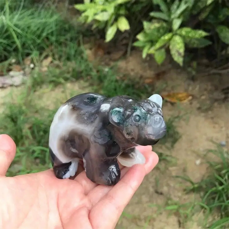 Green Moss Agate Bear-ToShay.org