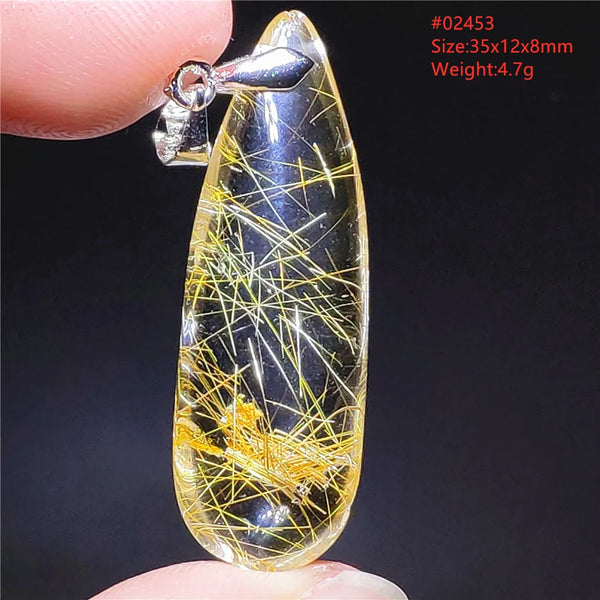 Yellow Rutilated Quartz Pendant-ToShay.org