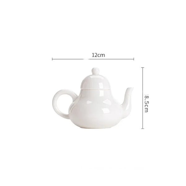White Porcelain Tea Pot-ToShay.org