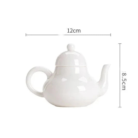 White Porcelain Teapot-ToShay.org