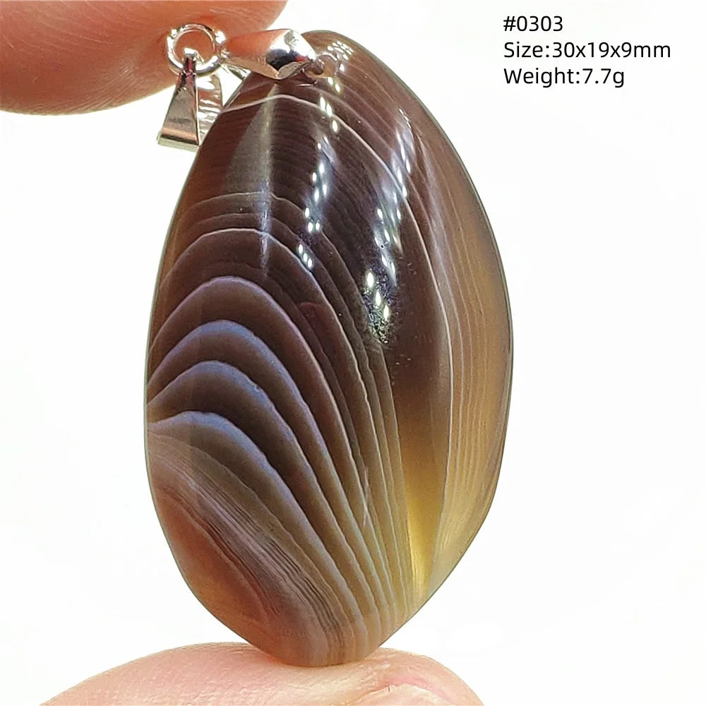Grey Brown Agate Pendant-ToShay.org