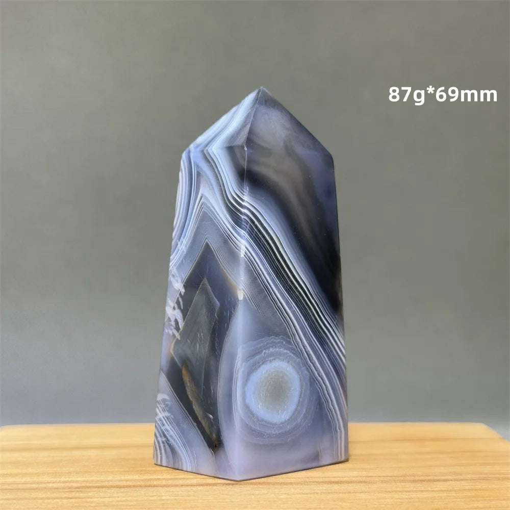 Blue Striped Agate Tower-ToShay.org
