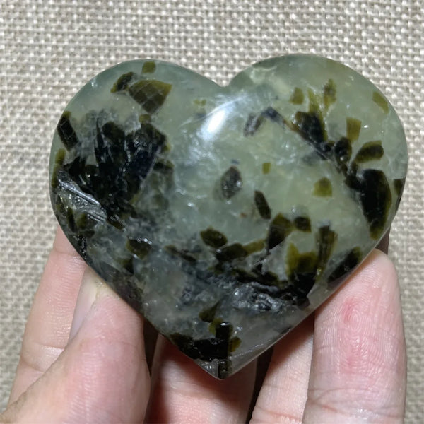 Green Grape Prehnite Hearts-ToShay.org