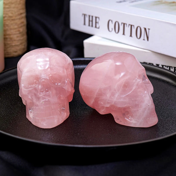 Pink Rose Quartz Skulls-ToShay.org