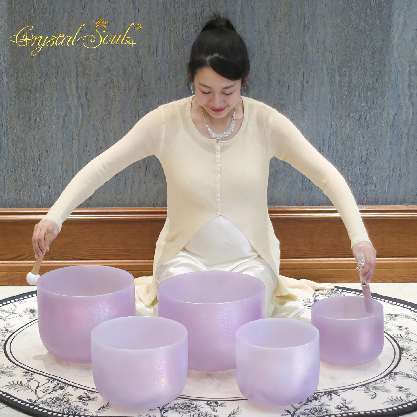 Purple Amethyst Singing Bowls-ToShay.org