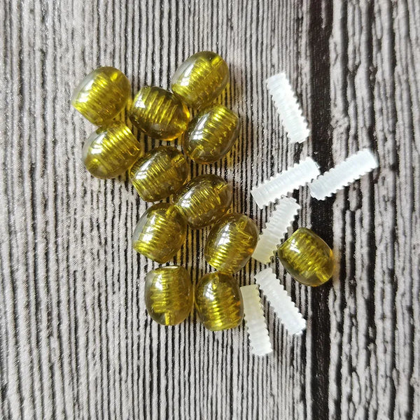 Yellow Amber Thread Clasps-ToShay.org