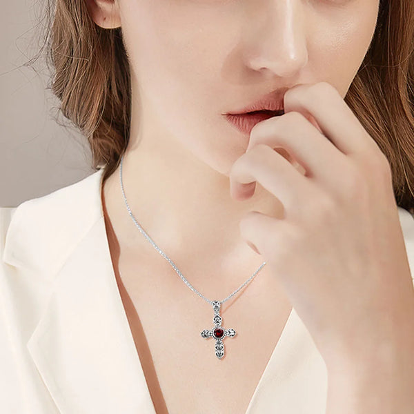 Mixed Gemstone Cross Pendants-ToShay.org