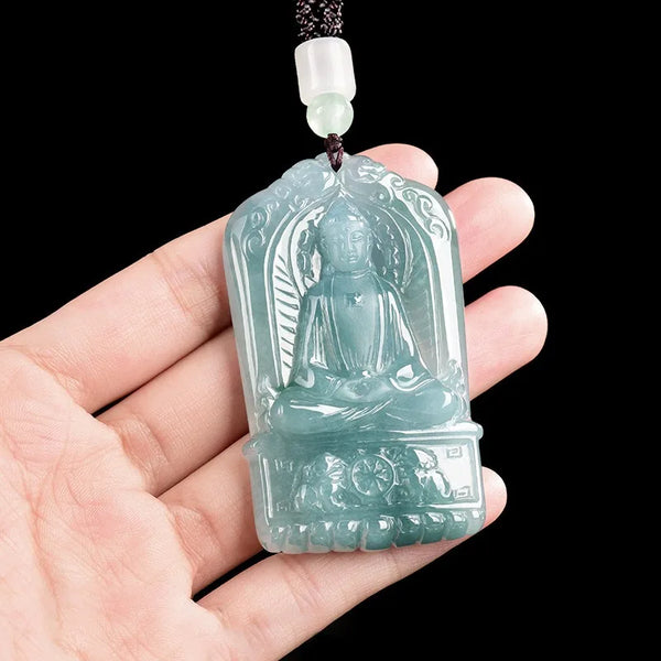 Blue Jade Amitabha Buddha-ToShay.org