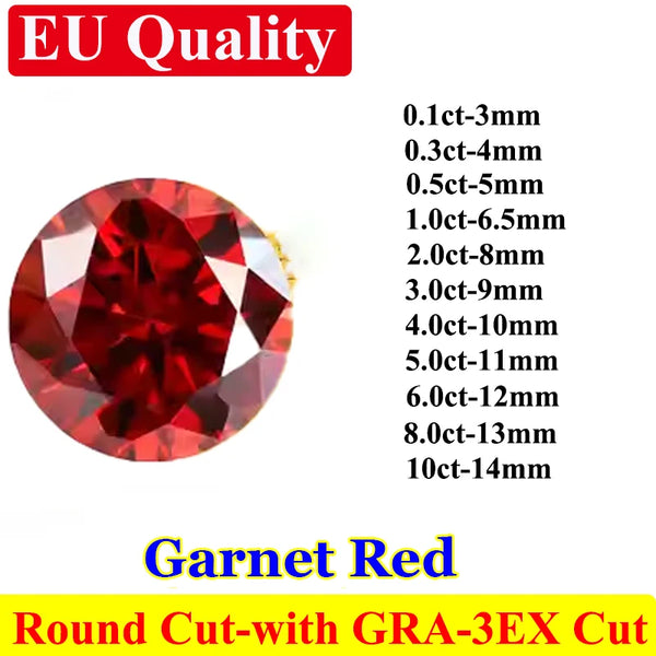 Red Garnet Faceted Diamonds-ToShay.org