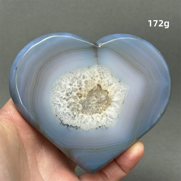 Blue Agate Geode Heart-ToShay.org