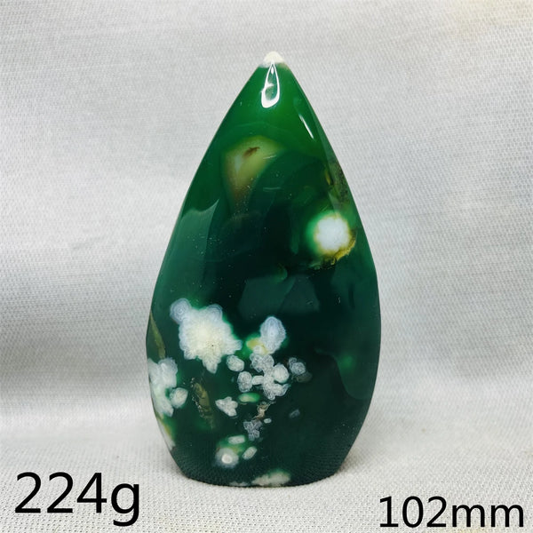Green Cherry Blossom Agate Flame-ToShay.org
