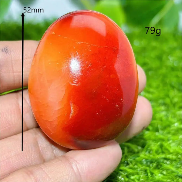 Orange Carnelian Palm Stone-ToShay.org