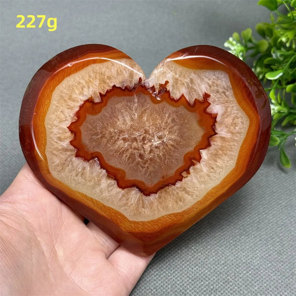 Red Agate Geode Heart-ToShay.org