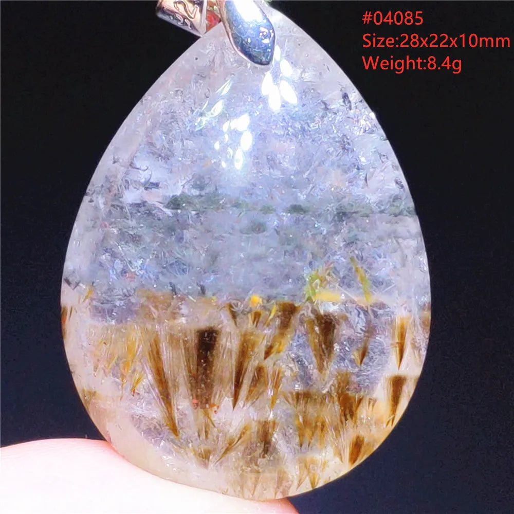 Purple Rutilated Auralite Pendant-ToShay.org