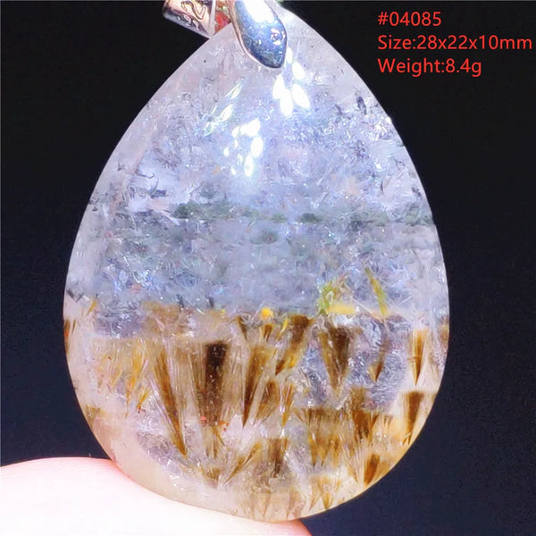 Purple Rutilated Auralite Pendant-ToShay.org